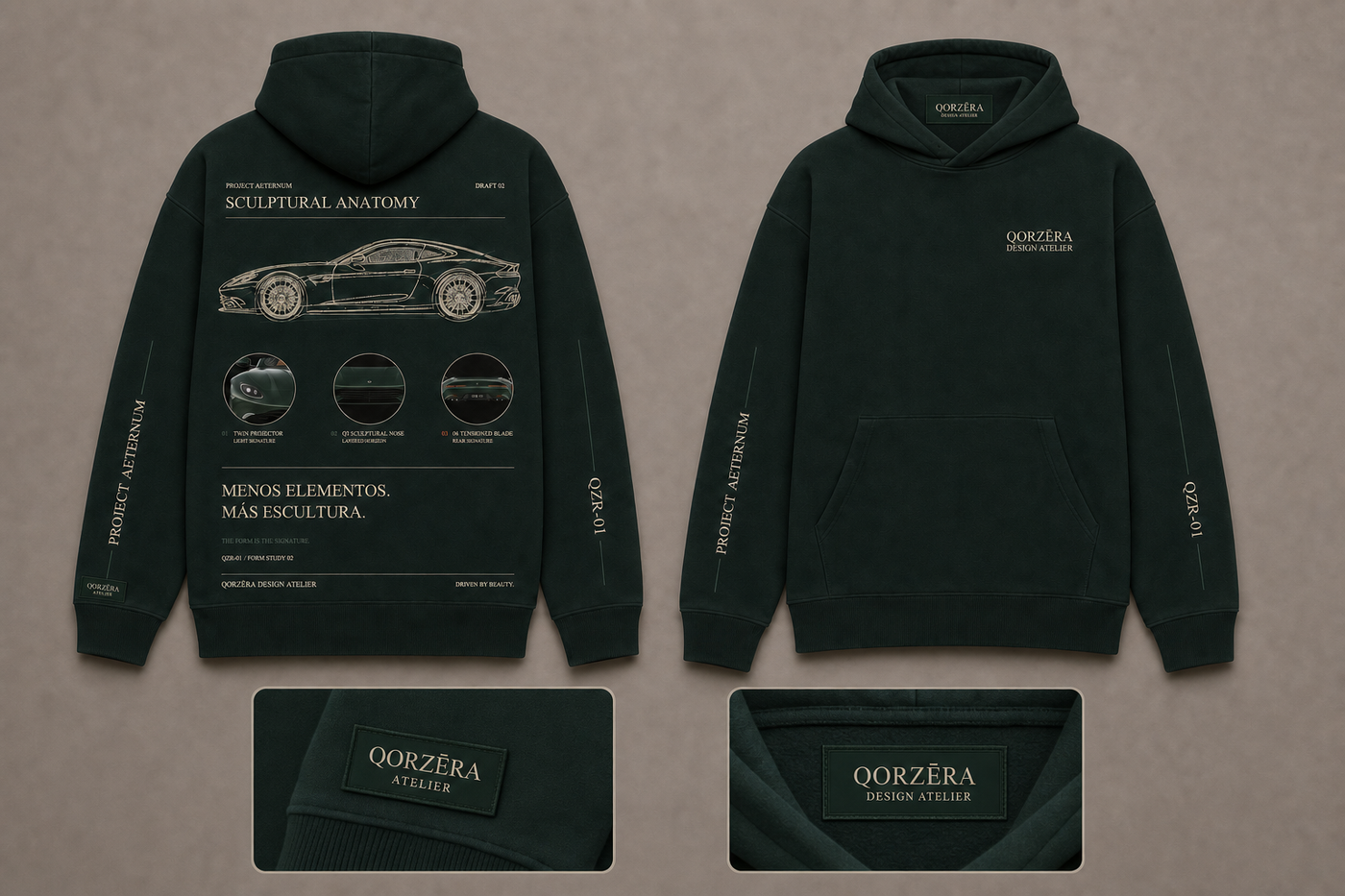 Sculptural Anatomy Hoodie — Men